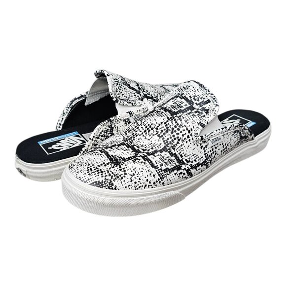 Vans Mule Sf Snake Marshmallow Slip-On Ultracush Black And White Sneaker Shoe - Picture 4 of 11